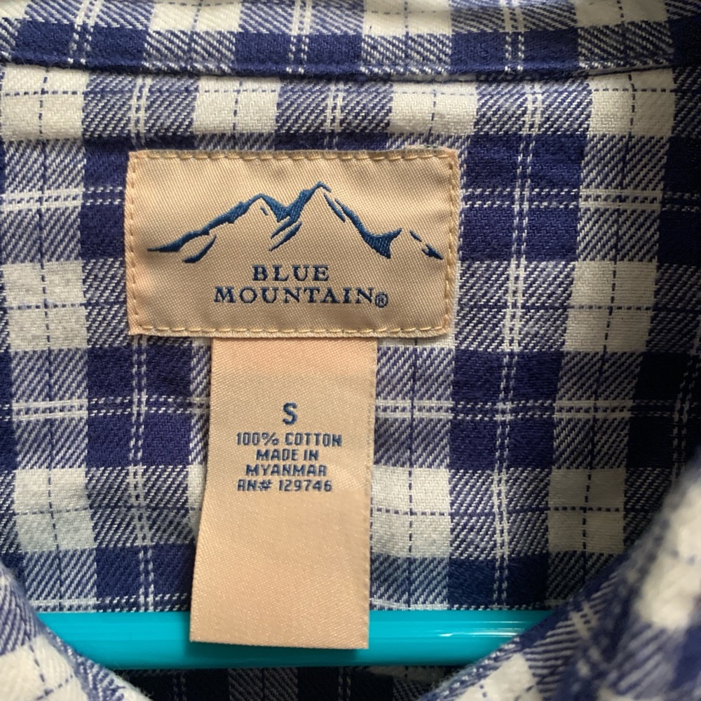 Blue Mountain Women's Blue and White Cardigan